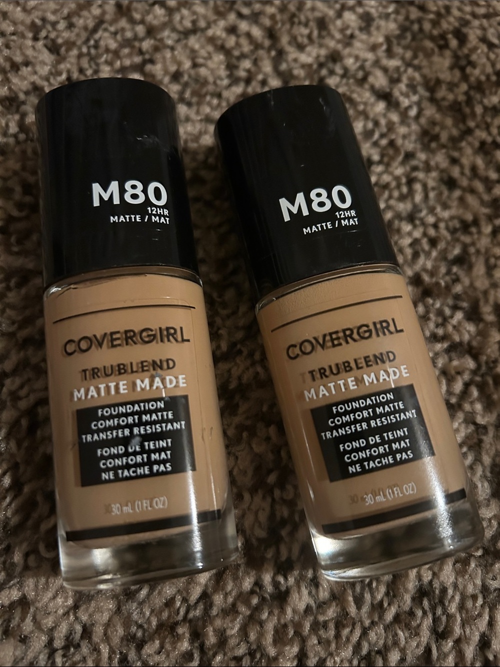 2 x COVERGIRL TruBlend Matte Made Foundation M80 Medium-Tan (Bottle)